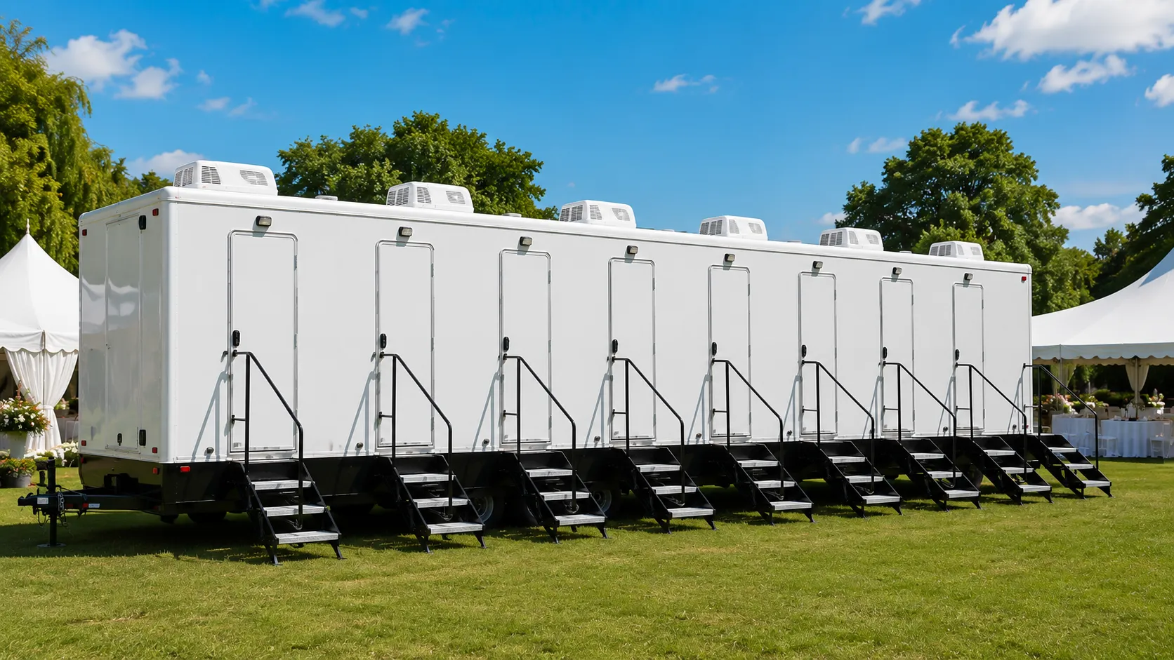 8 Stall Restroom Trailer in Irving, TX